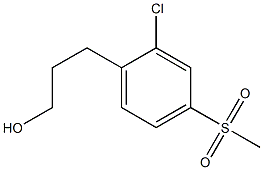 3-(2-chloro-4-(methylsulfonyl)phenyl)propan-1-ol Structure