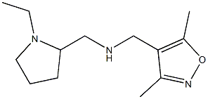[(3,5-dimethyl-1,2-oxazol-4-yl)methyl][(1-ethylpyrrolidin-2-yl)methyl]amine Struktur