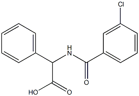 [(3-chlorobenzoyl)amino](phenyl)acetic acid Structure