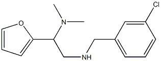 [(3-chlorophenyl)methyl][2-(dimethylamino)-2-(furan-2-yl)ethyl]amine,,结构式