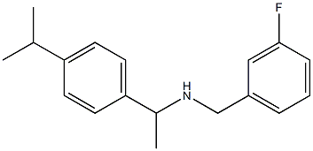 [(3-fluorophenyl)methyl]({1-[4-(propan-2-yl)phenyl]ethyl})amine Struktur