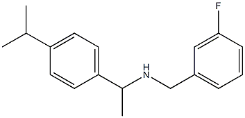 [(3-fluorophenyl)methyl]({1-[4-(propan-2-yl)phenyl]ethyl})amine 化学構造式