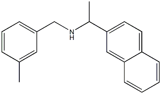 [(3-methylphenyl)methyl][1-(naphthalen-2-yl)ethyl]amine,,结构式