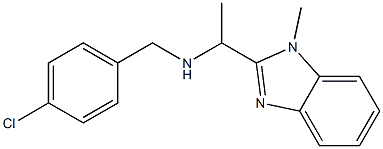[(4-chlorophenyl)methyl][1-(1-methyl-1H-1,3-benzodiazol-2-yl)ethyl]amine 化学構造式