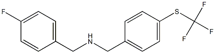 [(4-fluorophenyl)methyl]({4-[(trifluoromethyl)sulfanyl]phenyl}methyl)amine Structure