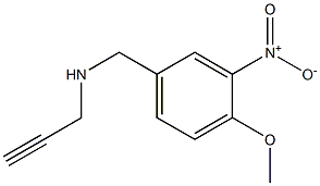 [(4-methoxy-3-nitrophenyl)methyl](prop-2-yn-1-yl)amine 化学構造式