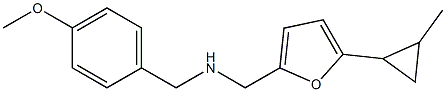 [(4-methoxyphenyl)methyl]({[5-(2-methylcyclopropyl)furan-2-yl]methyl})amine 结构式