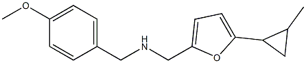 [(4-methoxyphenyl)methyl]({[5-(2-methylcyclopropyl)furan-2-yl]methyl})amine|