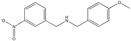 [(4-methoxyphenyl)methyl][(3-nitrophenyl)methyl]amine,,结构式