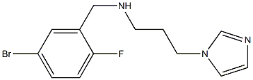 [(5-bromo-2-fluorophenyl)methyl][3-(1H-imidazol-1-yl)propyl]amine 化学構造式