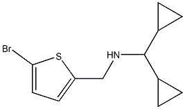 [(5-bromothiophen-2-yl)methyl](dicyclopropylmethyl)amine,,结构式