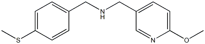 [(6-methoxypyridin-3-yl)methyl]({[4-(methylsulfanyl)phenyl]methyl})amine,,结构式