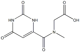 [[(2,6-dioxo-1,2,3,6-tetrahydropyrimidin-4-yl)carbonyl](methyl)amino]acetic acid,,结构式