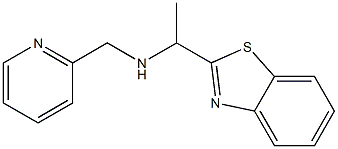 [1-(1,3-benzothiazol-2-yl)ethyl](pyridin-2-ylmethyl)amine,,结构式