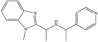 [1-(1-methyl-1H-1,3-benzodiazol-2-yl)ethyl][1-(pyridin-4-yl)ethyl]amine|