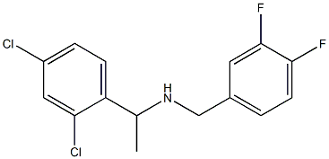 [1-(2,4-dichlorophenyl)ethyl][(3,4-difluorophenyl)methyl]amine Structure