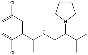 [1-(2,5-dichlorophenyl)ethyl][3-methyl-2-(pyrrolidin-1-yl)butyl]amine,,结构式