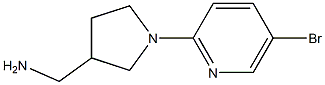 [1-(5-bromopyridin-2-yl)pyrrolidin-3-yl]methanamine Struktur
