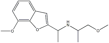 [1-(7-methoxy-1-benzofuran-2-yl)ethyl](1-methoxypropan-2-yl)amine 化学構造式