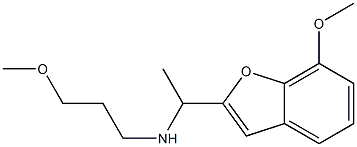 [1-(7-methoxy-1-benzofuran-2-yl)ethyl](3-methoxypropyl)amine 化学構造式
