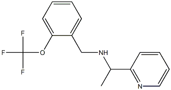 [1-(pyridin-2-yl)ethyl]({[2-(trifluoromethoxy)phenyl]methyl})amine 化学構造式