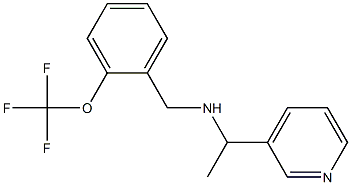 [1-(pyridin-3-yl)ethyl]({[2-(trifluoromethoxy)phenyl]methyl})amine Structure
