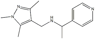 [1-(pyridin-4-yl)ethyl][(1,3,5-trimethyl-1H-pyrazol-4-yl)methyl]amine 结构式