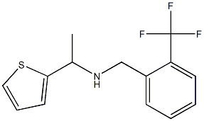 [1-(thiophen-2-yl)ethyl]({[2-(trifluoromethyl)phenyl]methyl})amine,,结构式