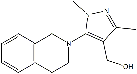 [1,3-dimethyl-5-(1,2,3,4-tetrahydroisoquinolin-2-yl)-1H-pyrazol-4-yl]methanol 结构式