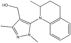 [1,3-dimethyl-5-(2-methyl-1,2,3,4-tetrahydroquinolin-1-yl)-1H-pyrazol-4-yl]methanol,,结构式