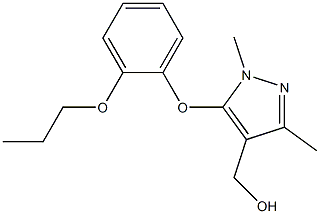 [1,3-dimethyl-5-(2-propoxyphenoxy)-1H-pyrazol-4-yl]methanol Structure