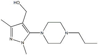 [1,3-dimethyl-5-(4-propylpiperazin-1-yl)-1H-pyrazol-4-yl]methanol 化学構造式