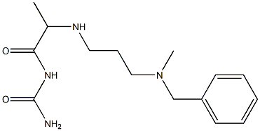 [2-({3-[benzyl(methyl)amino]propyl}amino)propanoyl]urea 化学構造式