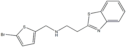 [2-(1,3-benzothiazol-2-yl)ethyl][(5-bromothiophen-2-yl)methyl]amine,,结构式