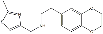 [2-(2,3-dihydro-1,4-benzodioxin-6-yl)ethyl][(2-methyl-1,3-thiazol-4-yl)methyl]amine,,结构式