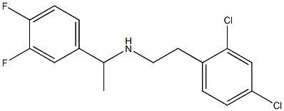 [2-(2,4-dichlorophenyl)ethyl][1-(3,4-difluorophenyl)ethyl]amine Structure