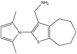 [2-(2,5-dimethyl-1H-pyrrol-1-yl)-5,6,7,8-tetrahydro-4H-cyclohepta[b]thien-3-yl]methylamine 结构式