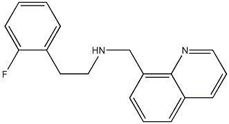 [2-(2-fluorophenyl)ethyl](quinolin-8-ylmethyl)amine 化学構造式