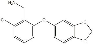 [2-(2H-1,3-benzodioxol-5-yloxy)-6-chlorophenyl]methanamine Structure