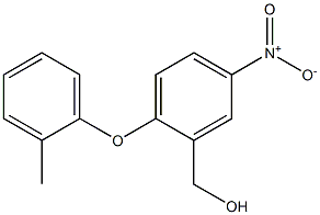 [2-(2-methylphenoxy)-5-nitrophenyl]methanol,,结构式