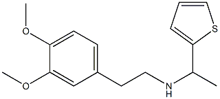 [2-(3,4-dimethoxyphenyl)ethyl][1-(thiophen-2-yl)ethyl]amine 化学構造式