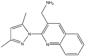 [2-(3,5-dimethyl-1H-pyrazol-1-yl)quinolin-3-yl]methanamine Structure