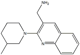 [2-(3-methylpiperidin-1-yl)quinolin-3-yl]methanamine Structure