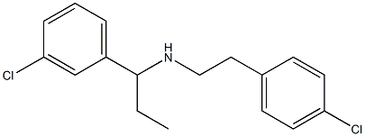 [2-(4-chlorophenyl)ethyl][1-(3-chlorophenyl)propyl]amine 化学構造式