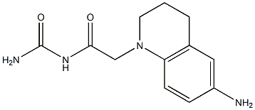 [2-(6-amino-1,2,3,4-tetrahydroquinolin-1-yl)acetyl]urea 化学構造式