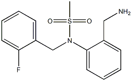 [2-(aminomethyl)phenyl]-N-[(2-fluorophenyl)methyl]methanesulfonamide 结构式