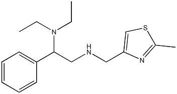 [2-(diethylamino)-2-phenylethyl][(2-methyl-1,3-thiazol-4-yl)methyl]amine,,结构式