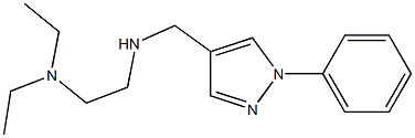 [2-(diethylamino)ethyl][(1-phenyl-1H-pyrazol-4-yl)methyl]amine 化学構造式