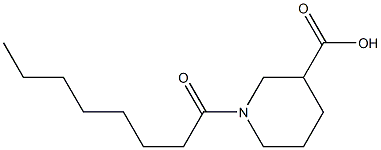 1-octanoylpiperidine-3-carboxylic acid Structure