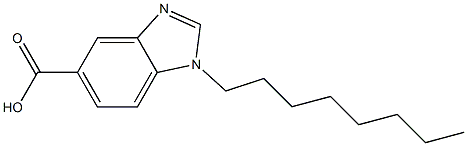 1-octyl-1H-1,3-benzodiazole-5-carboxylic acid,,结构式